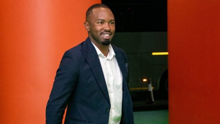 TS Galaxy interim coach Bernard Parker arriving for a match
