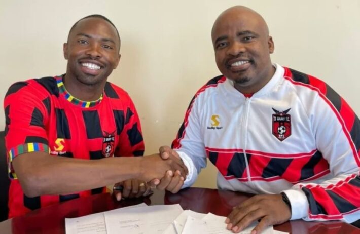 Bernard Parker and Tim Sukazi after signing a deal