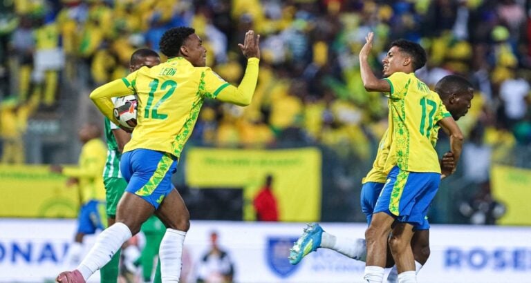 Brayan Leon with Mamelodi Sundowns