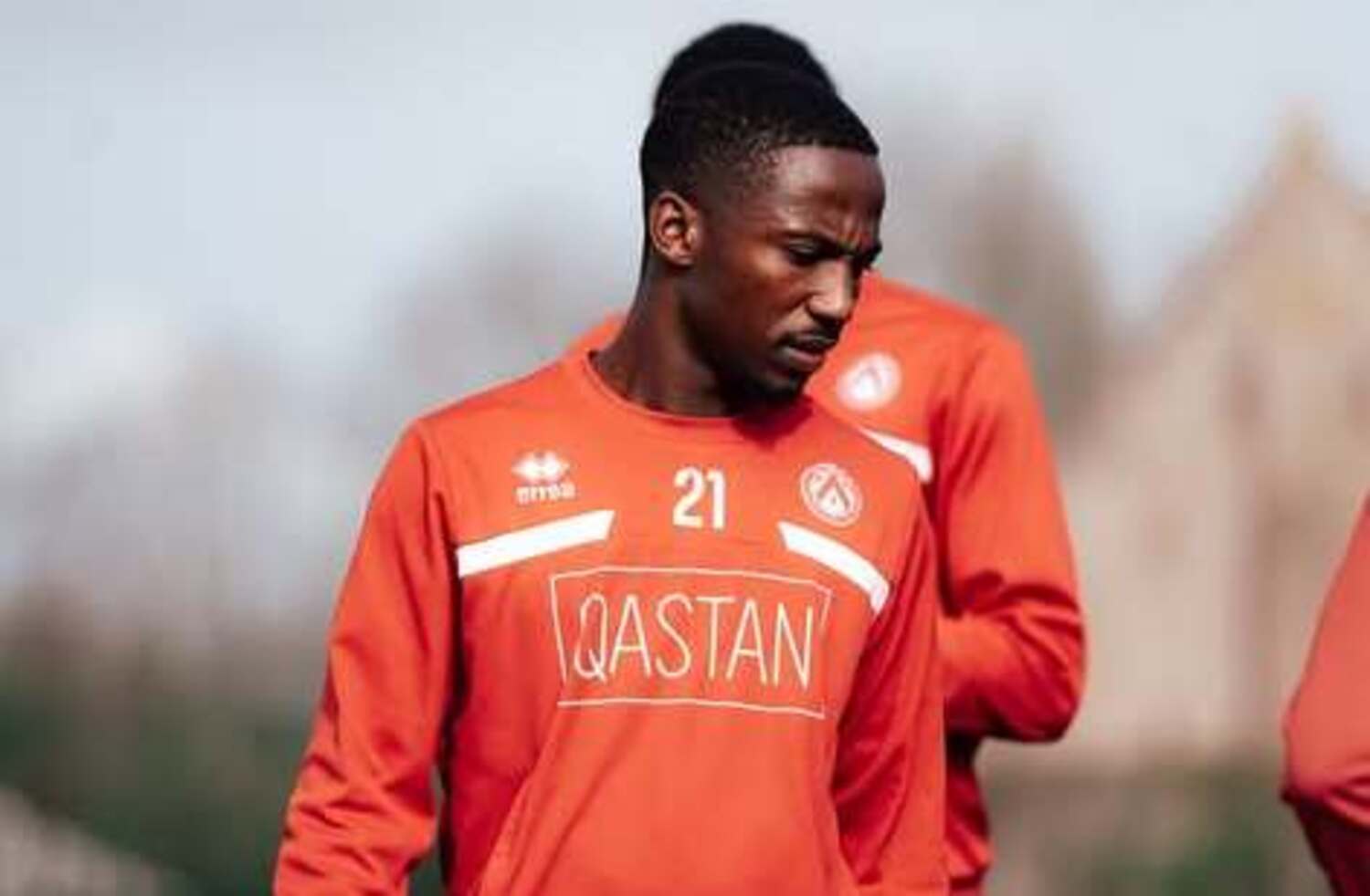 Cassius Mailula at training with KV Kortrijk