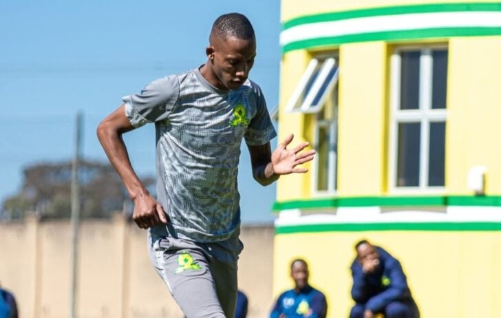 Divine Lunga at Mamelodi Sundowns training sessions
