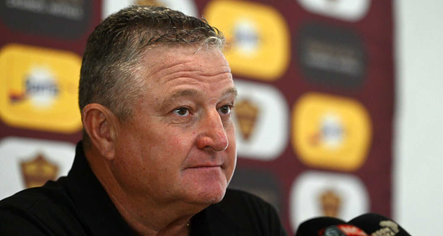 Gavin Hunt addressing a Stellenbosch FC press conference