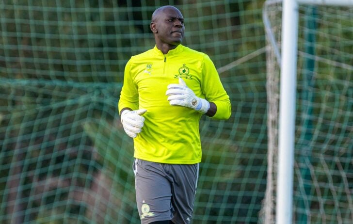 Mamelodi Sundowns goalkeeper Denis Onyango at training