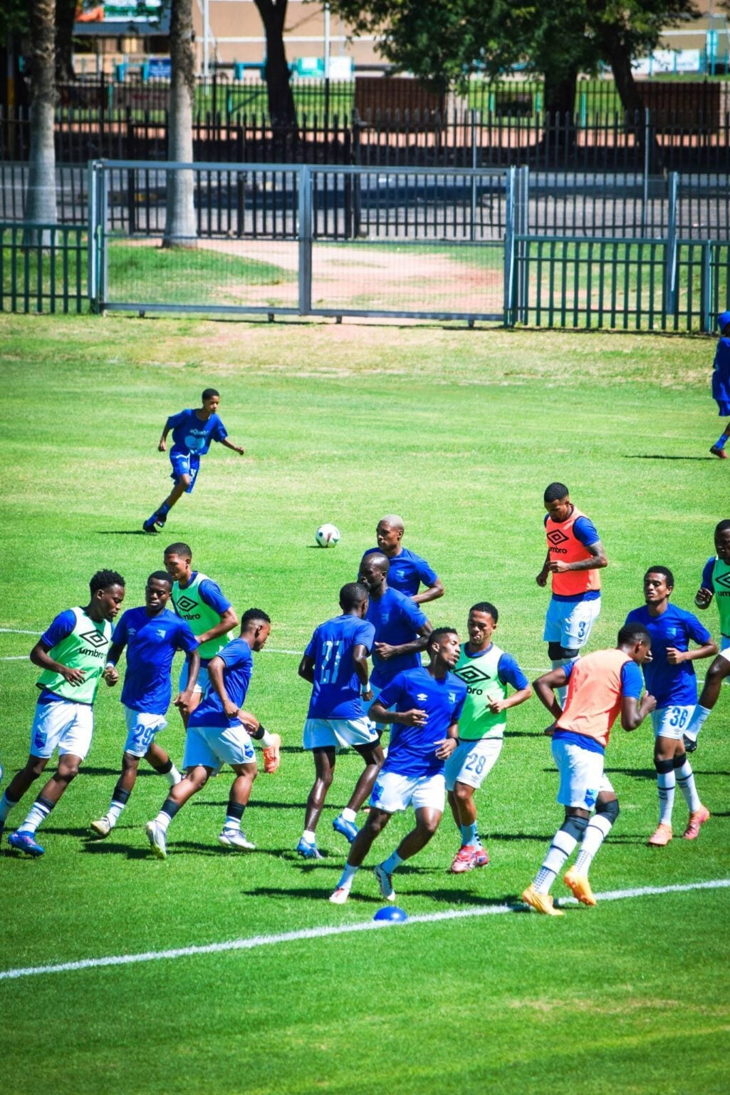 Motsepe Foundation Championship side Upington City FC players at training