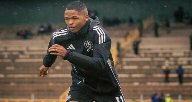 Mpho Padime with Orlando Pirates