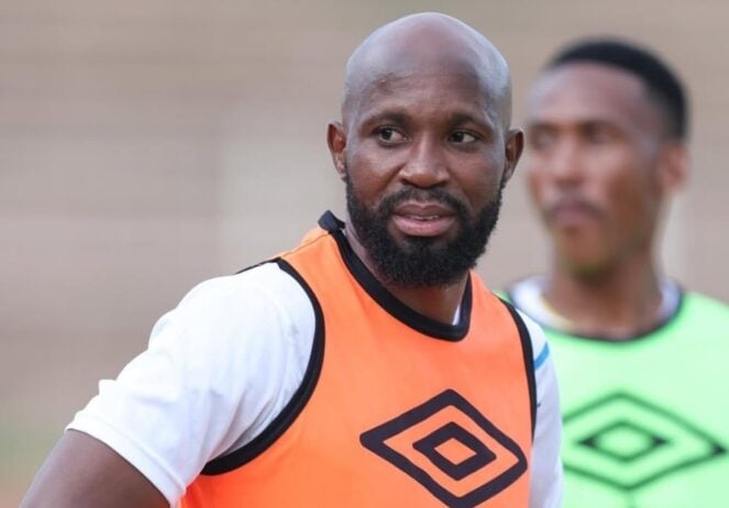 Ramahlwe Mphahlele during Orbit College FC training session