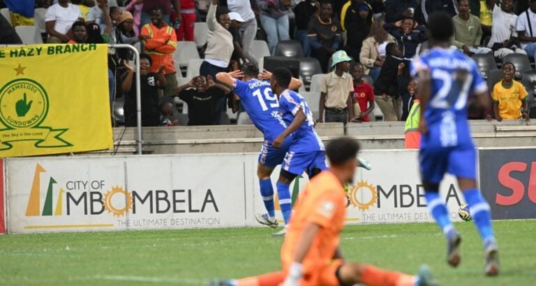TS Galaxy in action against Mamelodi Sundowns