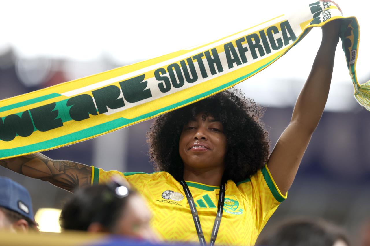 A Bafana Bafana fan at the 2026 FIFA World Cup