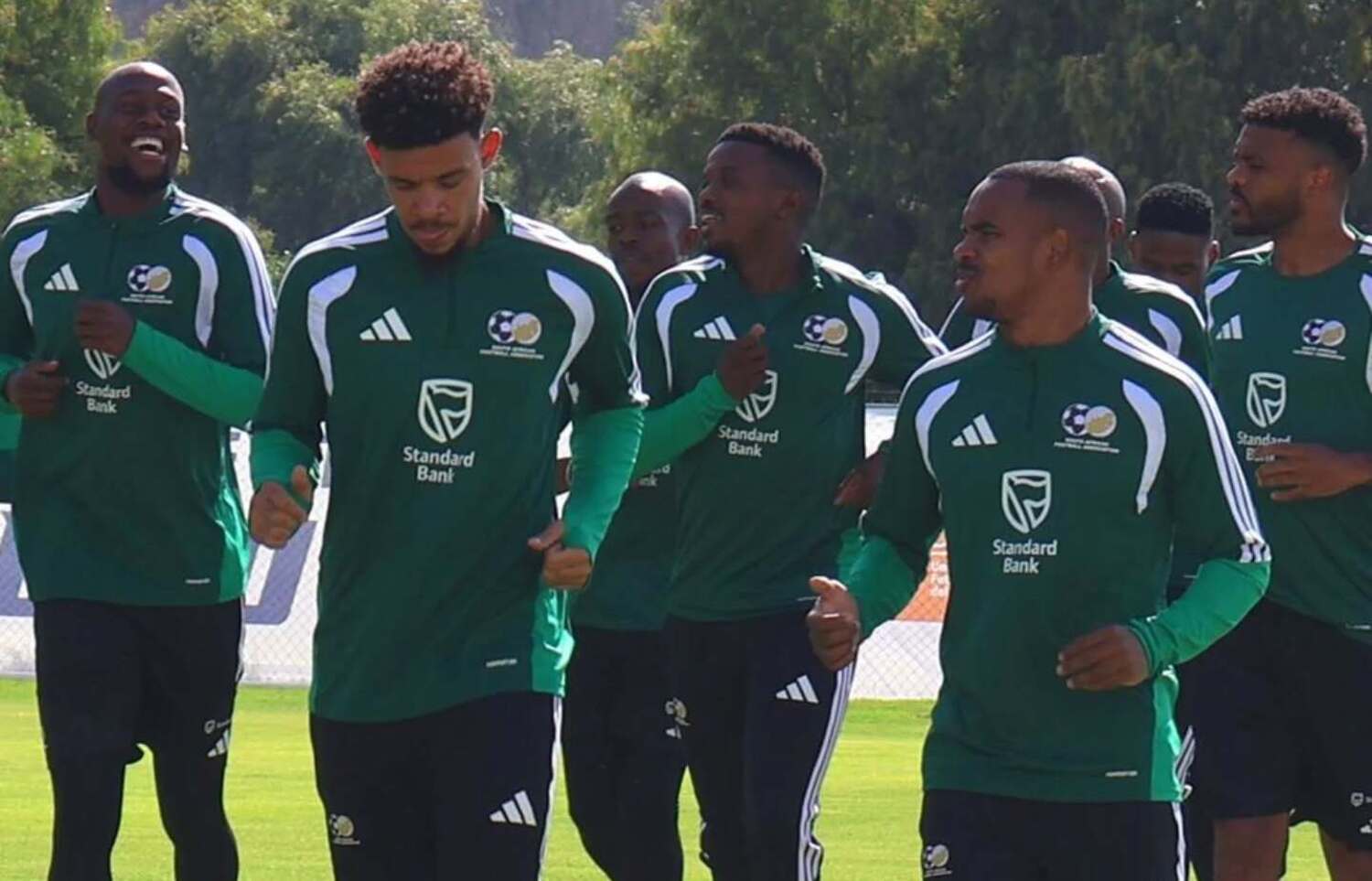 Bafana Bafana players going through their paces at a training session in Pachuca, Mexico