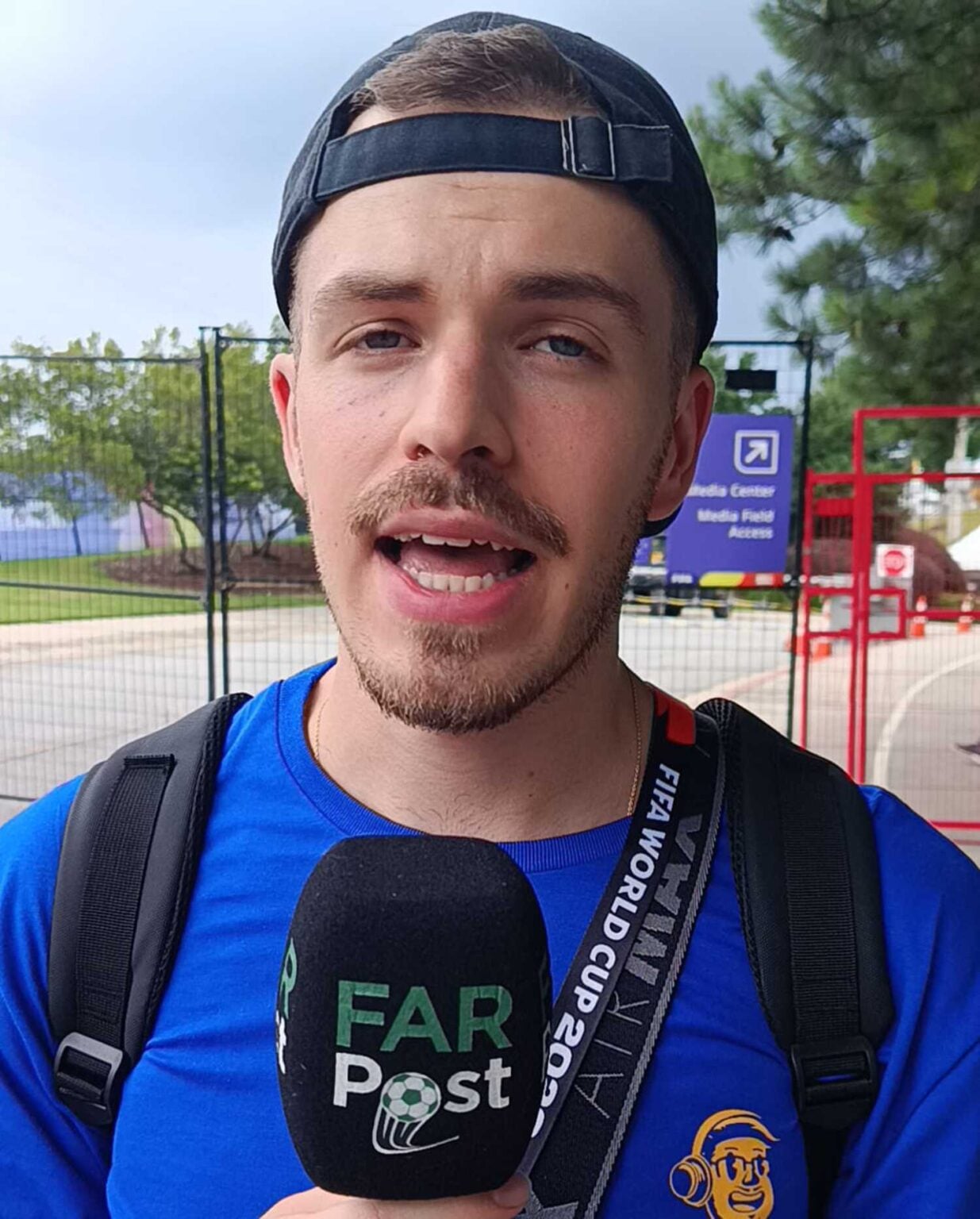 Brazilian TV sports reporter Leonardo Haidar