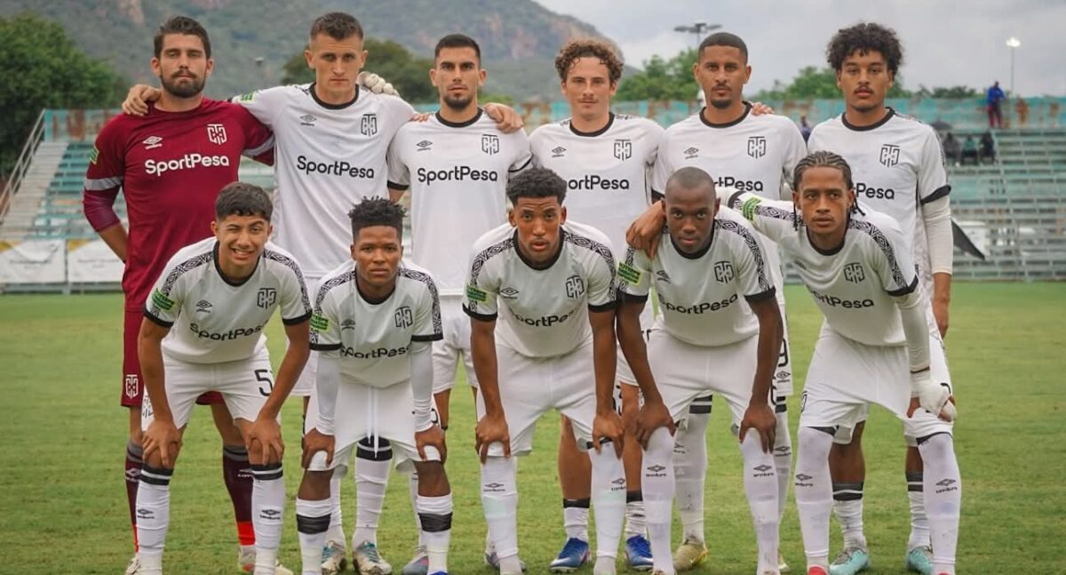 Cape Town City FC players lining up for a team picture