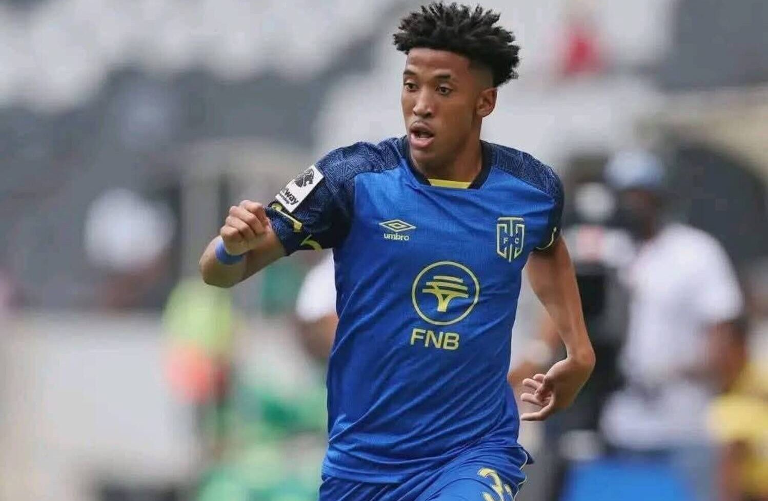 Cape Town City FC winger Heaven Sereetsi in action