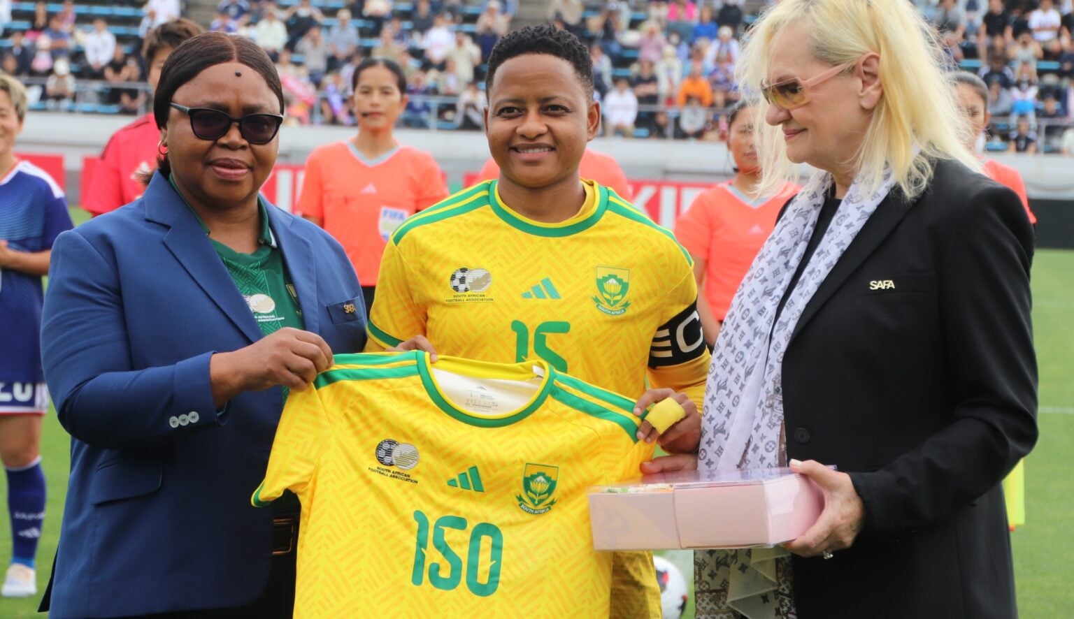 Captain Refiloe Jane before her 150th appearance of Banyana Banyana