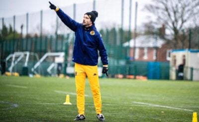 Dillon Sheppard conducting a training session with the Kaizer Chiefs DDC side