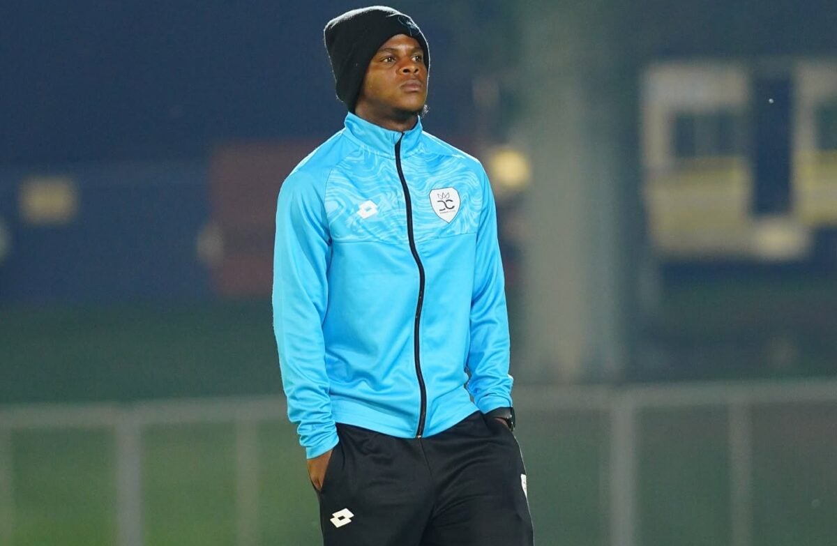 Durban City FC midfielder Luphumlo ‘Kaka’ Sifumba walking