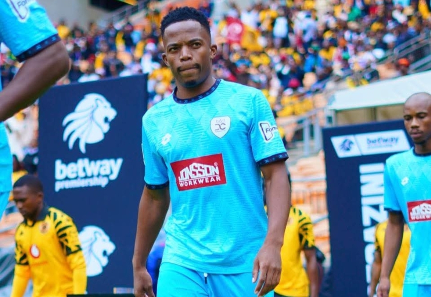 Durban City defender Emmanuel Jalai ahead a Betway Premiership match against Kaizer Chiefs