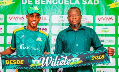 Former Orlando Pirates winger Gilberto being unveiled by Wiliete SC