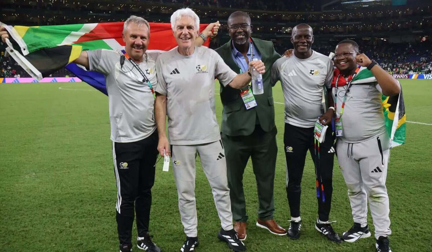 Hugo Broos and his Bafana Bafana technical team