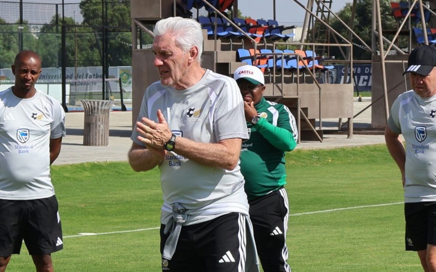 Hugo Broos in Bafana Bafana camp in Mexico