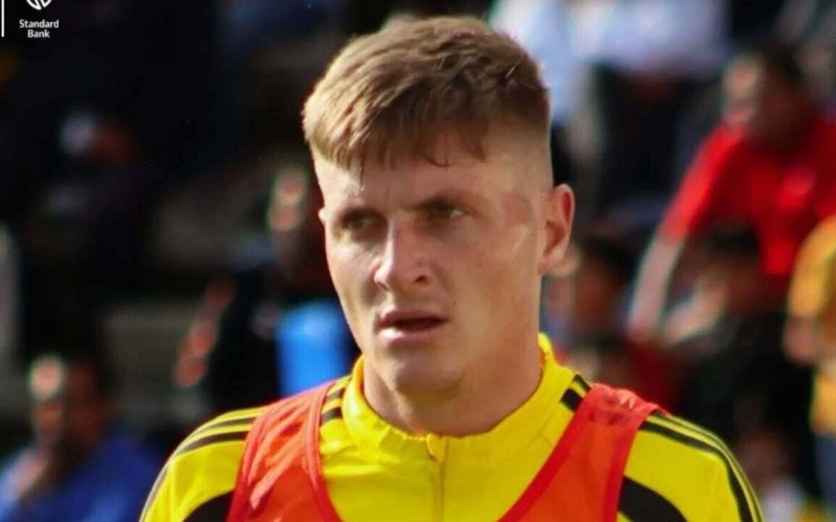 Kaizer Chiefs defender Bradley Cross at training with Bafana Bafana