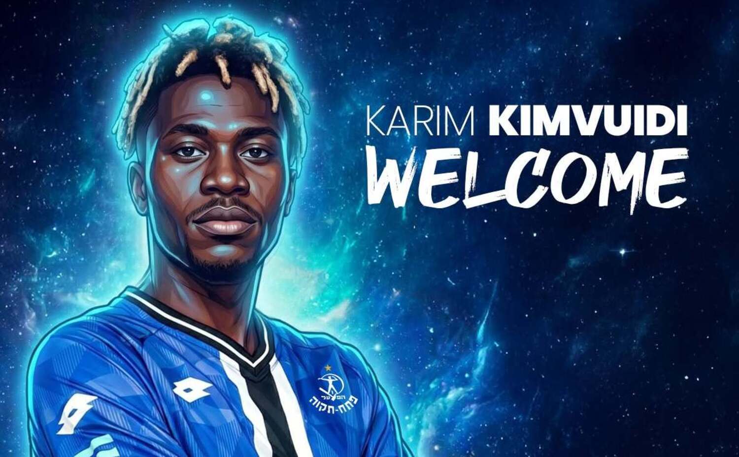 Former Orlando Pirates midfielder Karim Kimvuidi being unveiled by Hapoel Petah Tikva FC