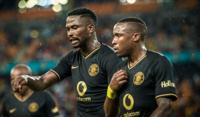 Kgotso Moleko with George Maluleka during their stint at Kaizer Chiefs