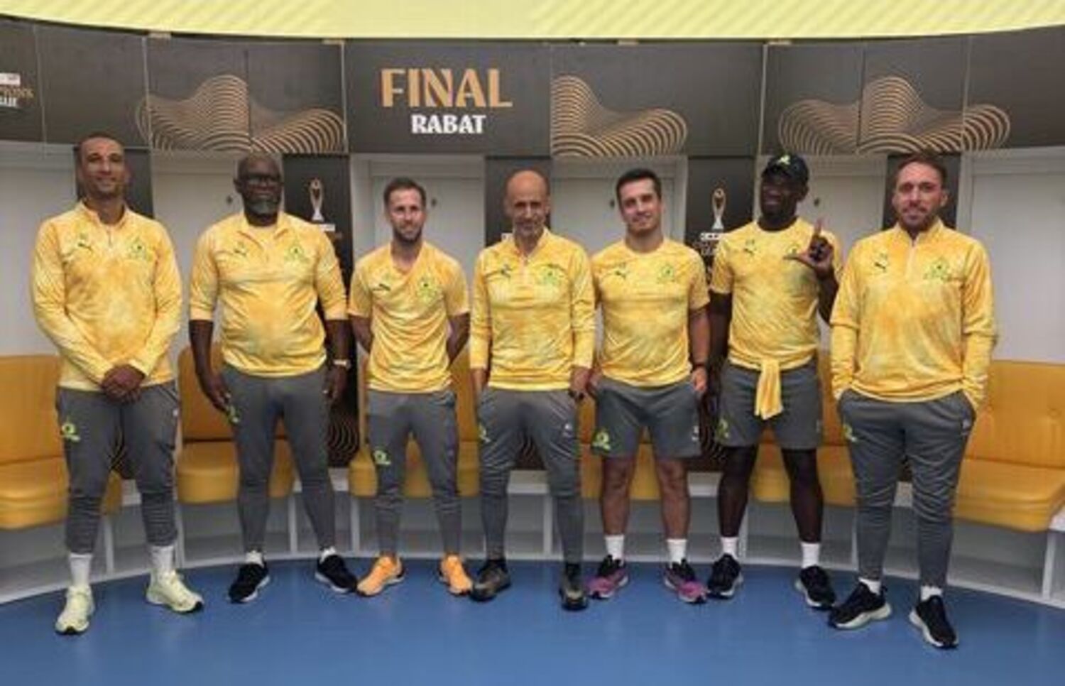 Mathias Zangenberg with the Mamelodi Sundowns technical team