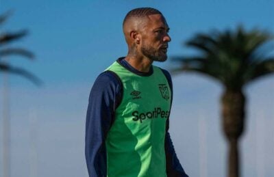 Miguel Timm at a Cape Town City FC training session