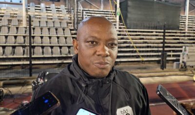 Pitso Dladla addressing members of the media