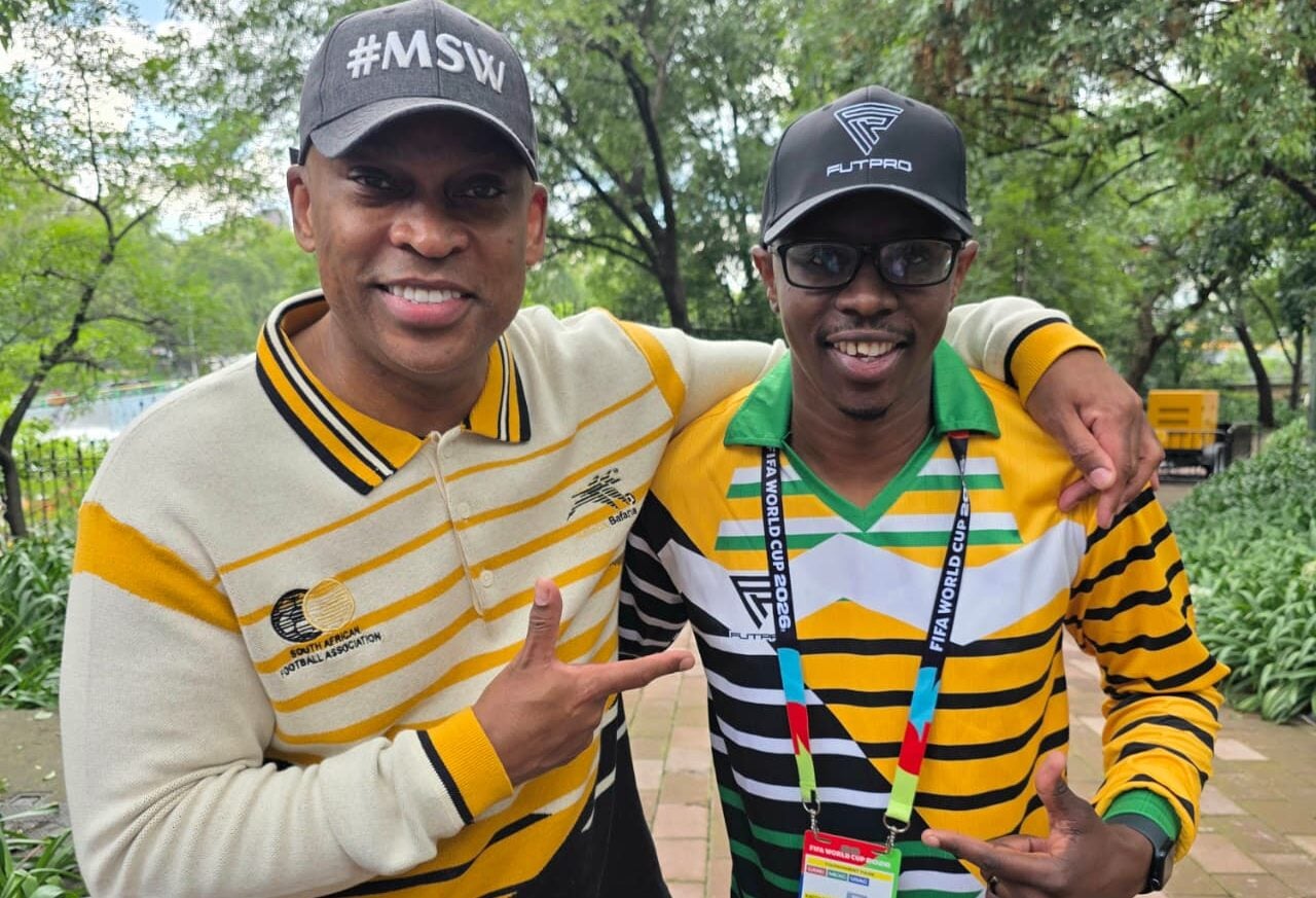 Robert Marawa with FARPost editor Mthokozisi Dube in Mexico City