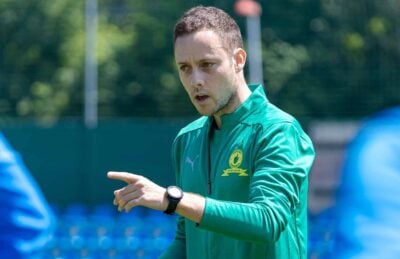 US Monastir new coach Romain Folz conducting a training session during his time at Mamelodi Sundowns