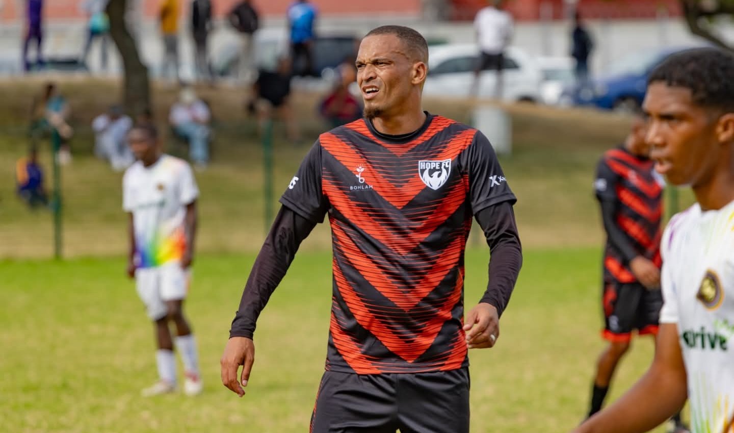 Ruzaigh Gamildien in action for Hope FC