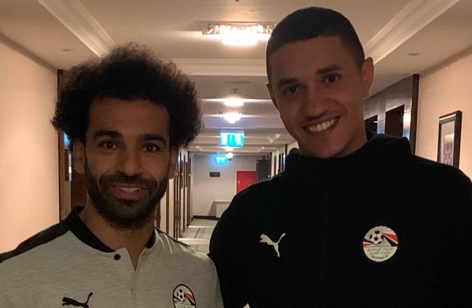 Michael Loftman with Mohamed Salah during his days with the Egypt national team