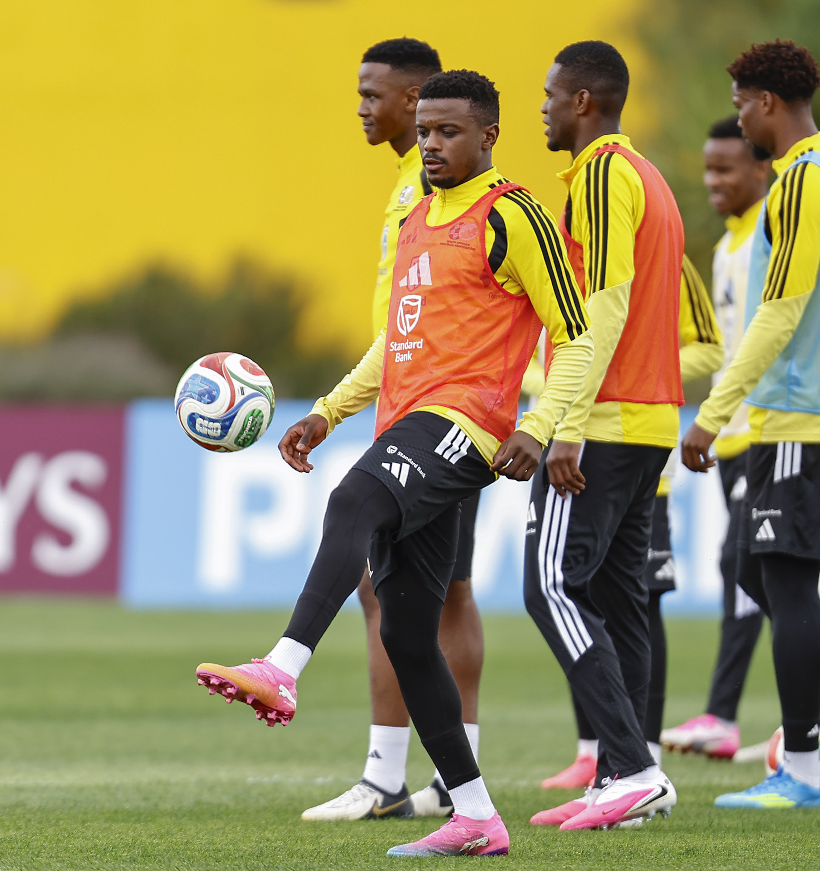 Teboho Mokoena training with Bafana Bafana