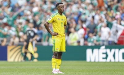 Themba Zwane during Bafana Bafana 2026 FIFA World Cup match against Mexico