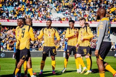 Adolf Mtasingwa Bitegeko with his new Kaizer Chiefs teammates
