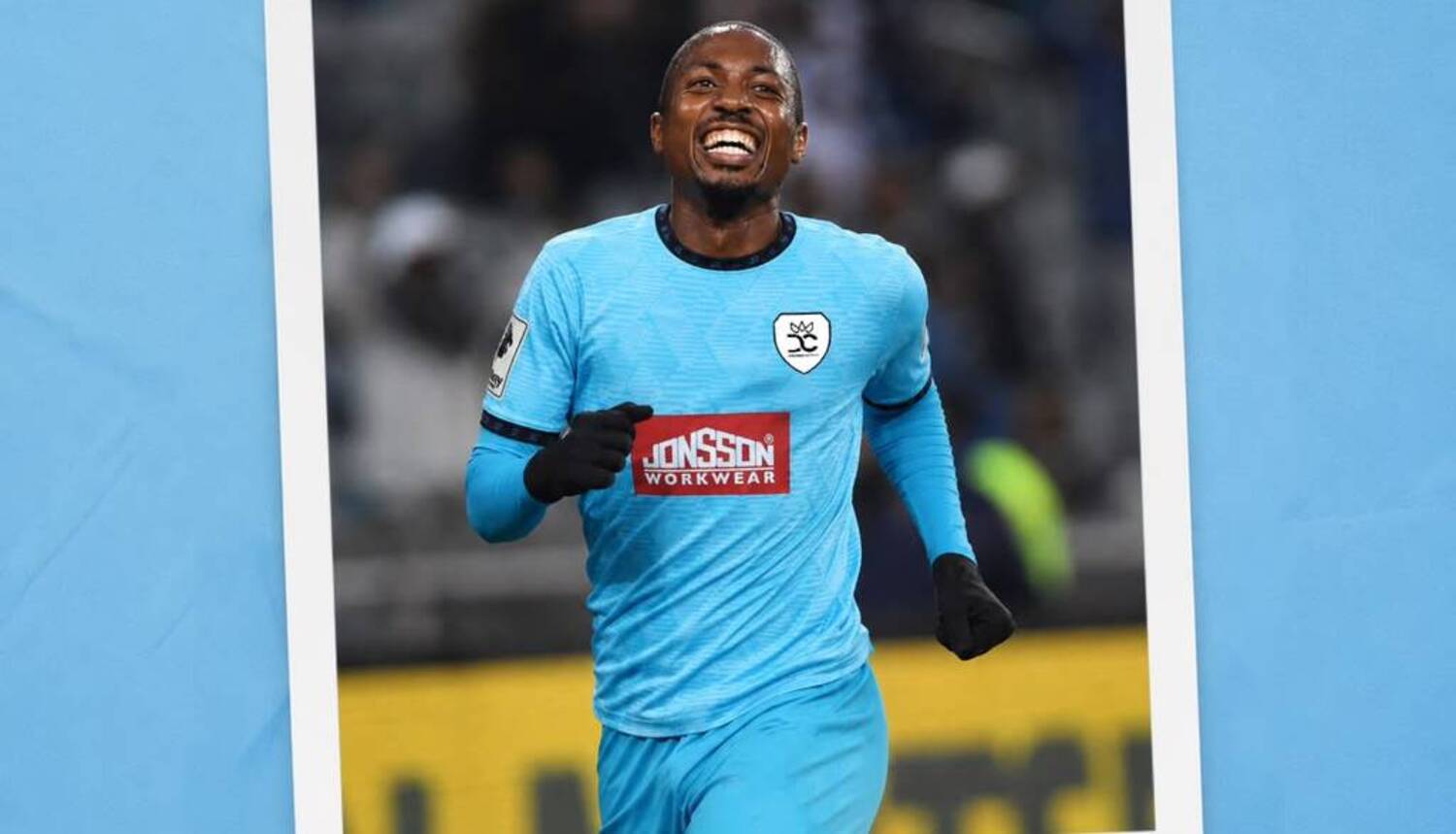 Bandile Shandu in Durban City colours following his transfer from Orlando Pirates