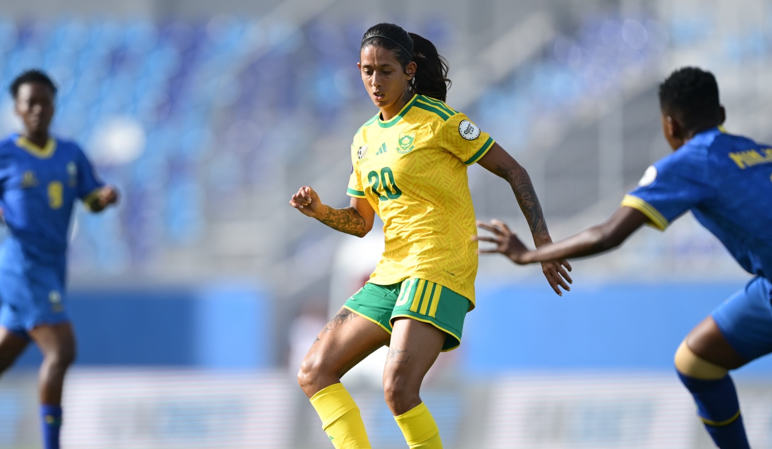 Banyana Banyana against Tanzania in a WAFCON tie