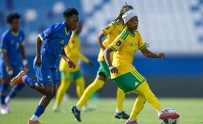 Banyana Banyana against Tanzania in a WAFCON tie