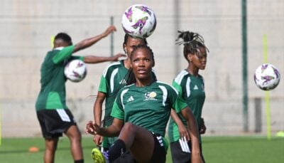 Banyana Banyana during their training session in Morocco