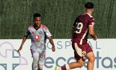 Bohlale Ngwato in action for Orlando Pirates against Cordoba CF