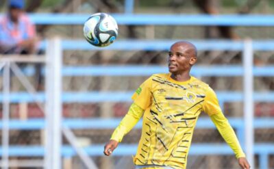 Donald Makgetlwa in action for Black Leopards