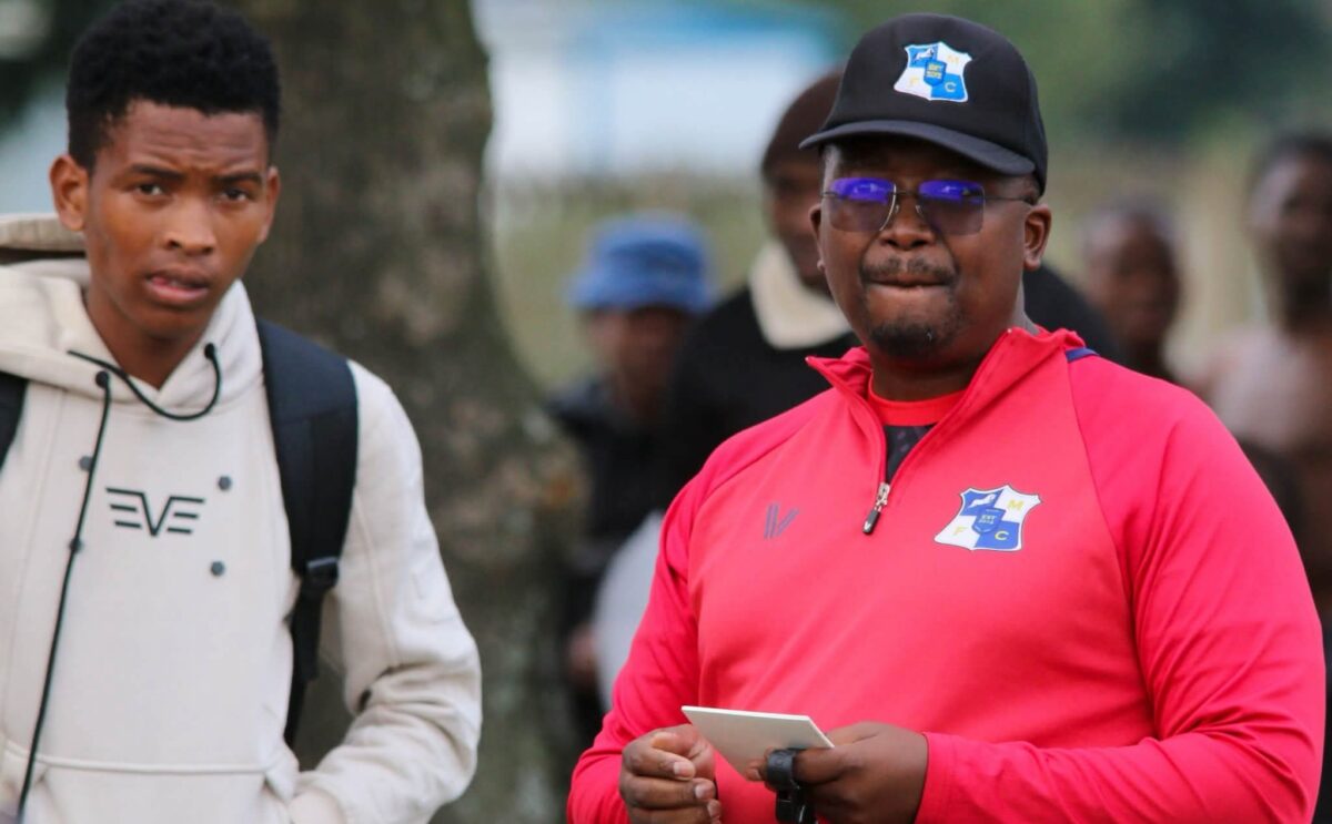 Milford FC chairman Dr Xanti Pupuma watching a training session at the Ranch Hotel in Polokwane.