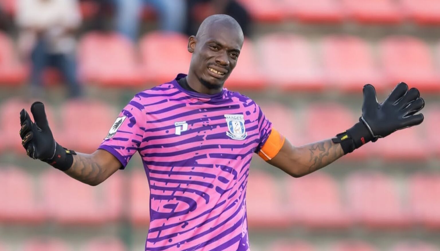Elvis Chipezeze during a League match with Magesi FC.