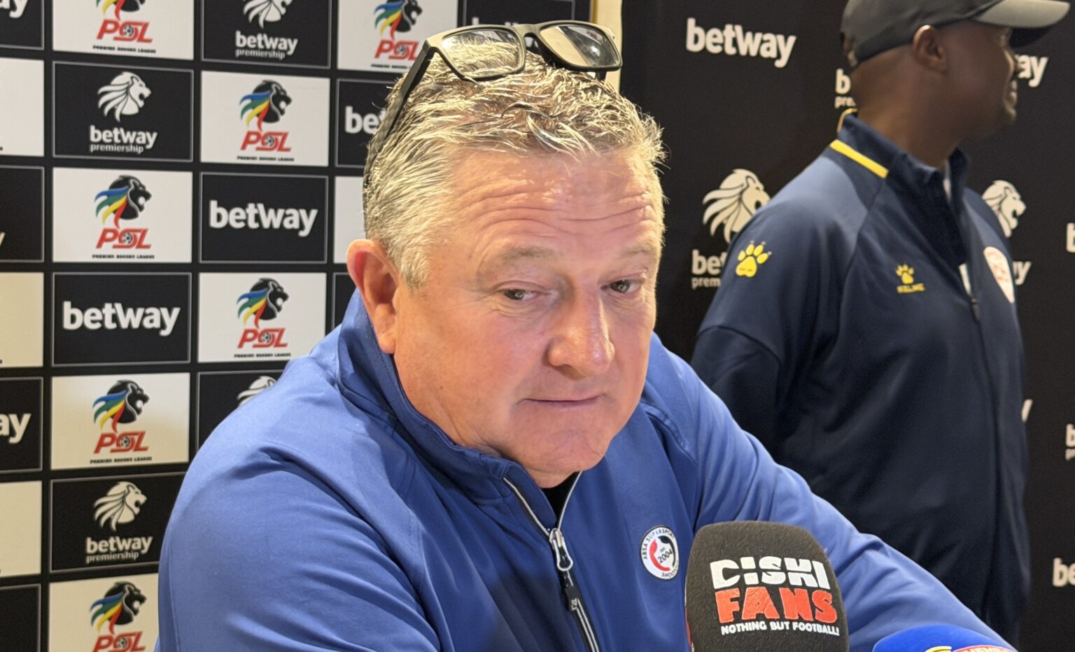 Gavin Hunt speaking to the media during the Betway Premiership 2026/27 season launch at The Venue at the Houghton Hotel in Johannesburg on Wednesday afternoon.
