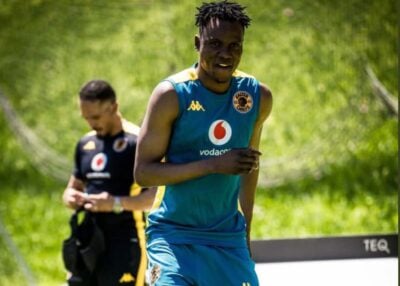 Glody Makabi Lilepo at a Kaizer Chiefs training session