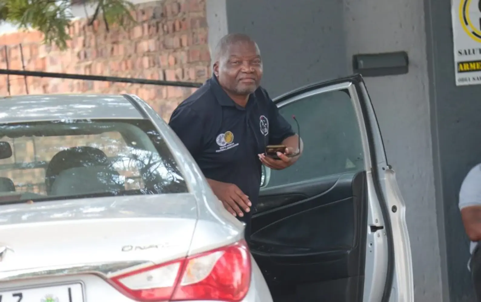 SAFA Capricorn region leader Jacky Mogashoa getting out of a vehicle in Polokwane.