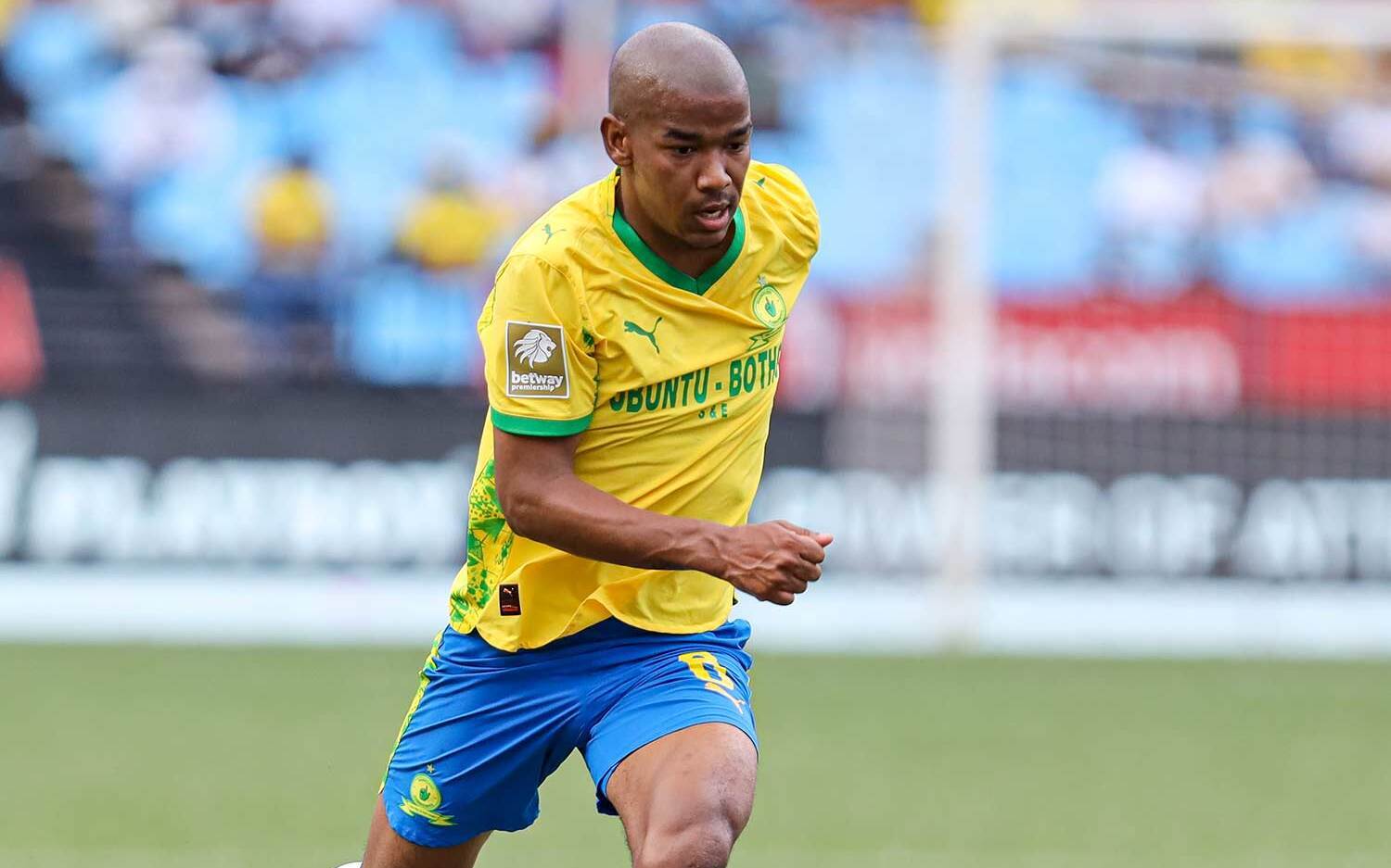 Jayden Adams in action for Mamelodi Sundowns
