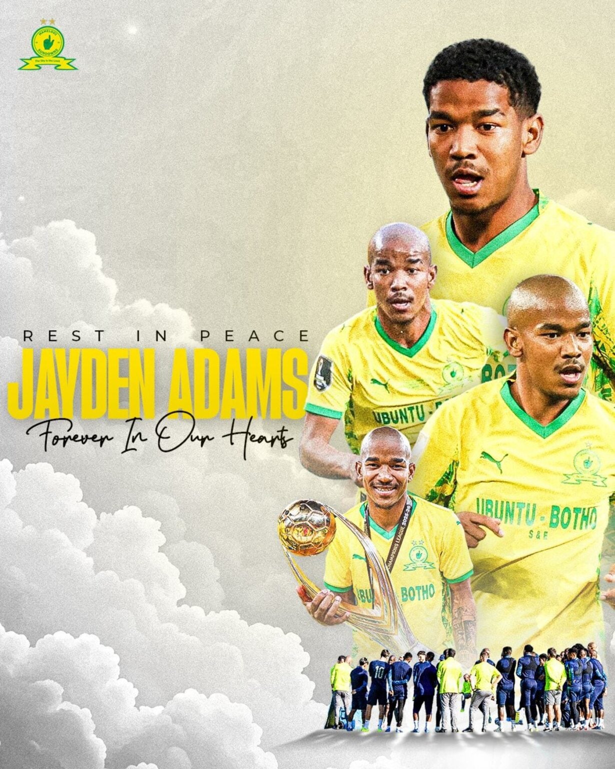 Jayden Adams of Mamelodi Sundowns