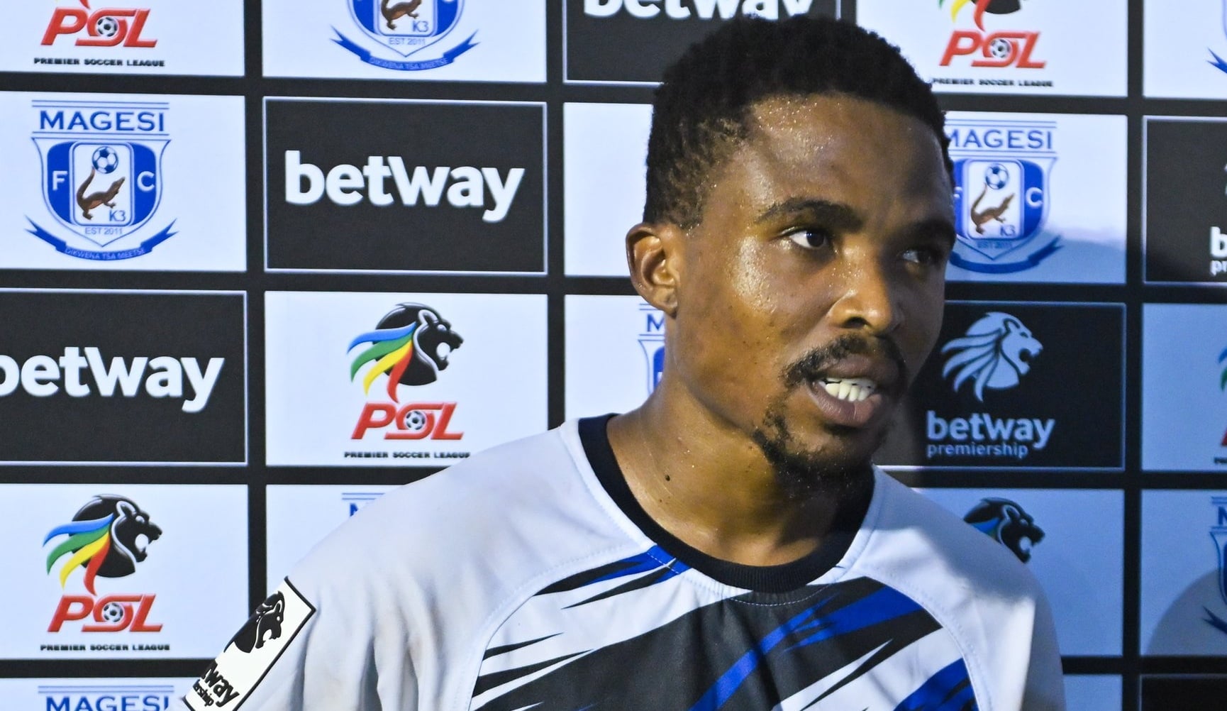 John Mokone in Magesi FC colours